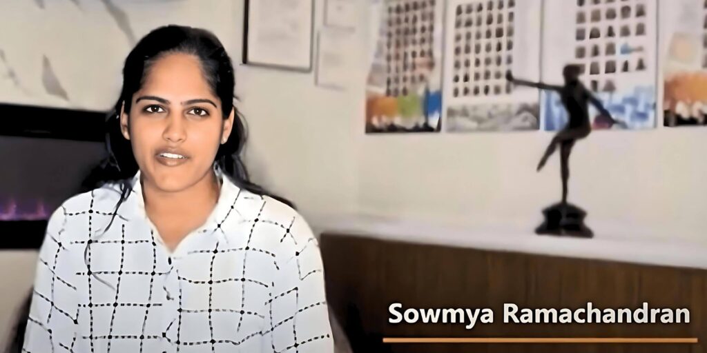 An image of graduate Sowmya while undergoing pharma courses at AAPS