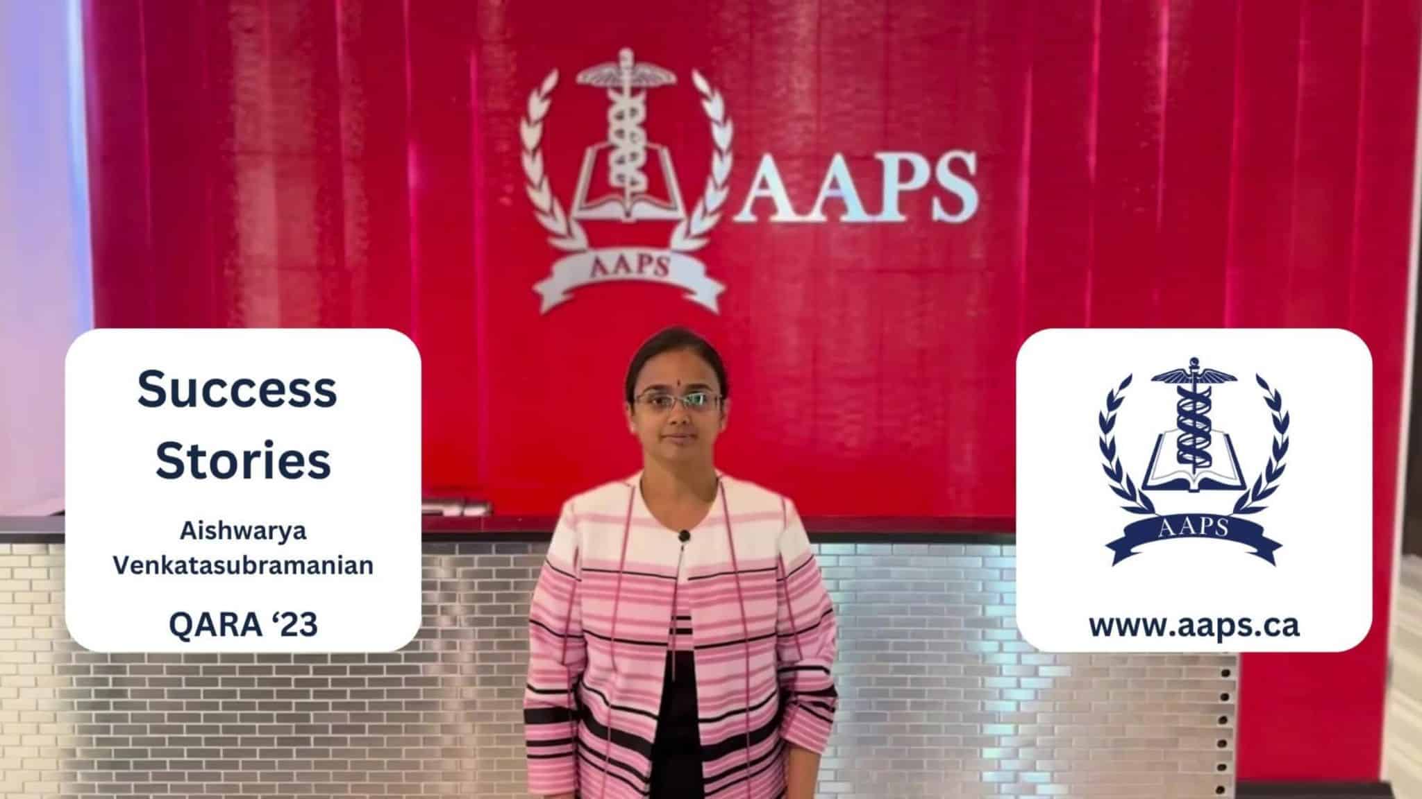 A regulatory affairs student, Aishwarya, at AAPS